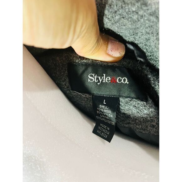 Style and Co trench coat size L - Picture 8 of 8